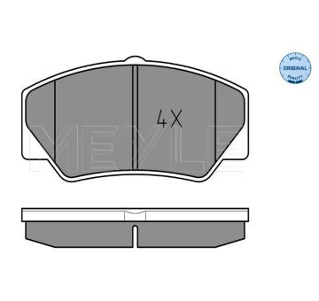 Sada brzdových destiček, kotoučová brzda MEYLE 025 211 4117