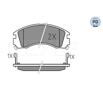 Sada brzdových destiček, kotoučová brzda MEYLE 025 213 6315/PD