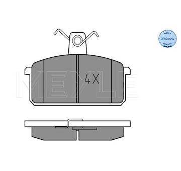 Sada brzdových destiček, kotoučová brzda Meyle 025 214 1814