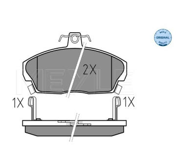 Sada brzdových destiček, kotoučová brzda MEYLE 025 215 1518/W