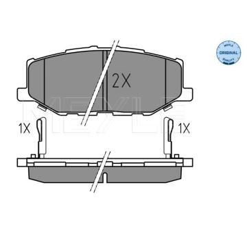 Sada brzdových destiček, kotoučová brzda MEYLE 025 215 6816