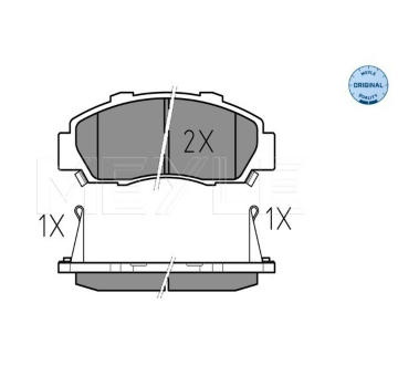 Sada brzdových destiček, kotoučová brzda Meyle 025 216 5118/W