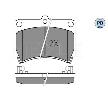 Sada brzdových destiček, kotoučová brzda MEYLE 025 216 5415/PD