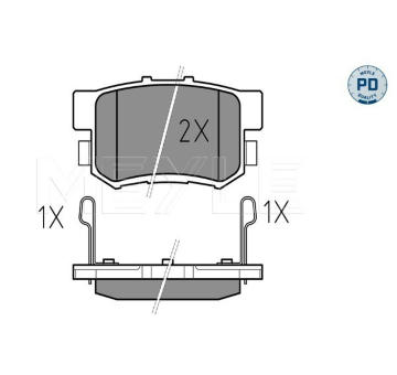 Sada brzdových destiček, kotoučová brzda MEYLE 025 217 1914/PD