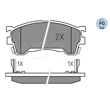 Sada brzdových destiček, kotoučová brzda MEYLE 025 217 5416/PD