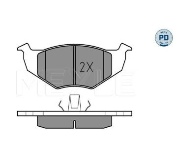 Sada brzdových destiček, kotoučová brzda MEYLE 025 218 6615/PD