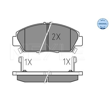Sada brzdových destiček, kotoučová brzda Meyle 025 218 7918/W
