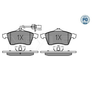 Sada brzdových destiček, kotoučová brzda MEYLE 025 218 8519/PD
