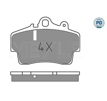 Sada brzdových destiček, kotoučová brzda MEYLE 025 219 3716/PD