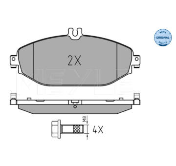 Sada brzdových destiček, kotoučová brzda MEYLE 025 220 7619