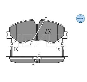 Sada brzdových destiček, kotoučová brzda MEYLE 025 221 1716