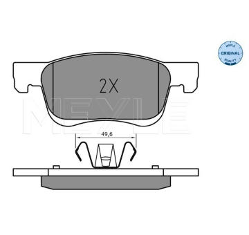 Sada brzdových destiček, kotoučová brzda Meyle 025 221 2318