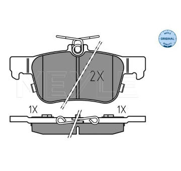 Sada brzdových destiček, kotoučová brzda MEYLE 025 222 3116