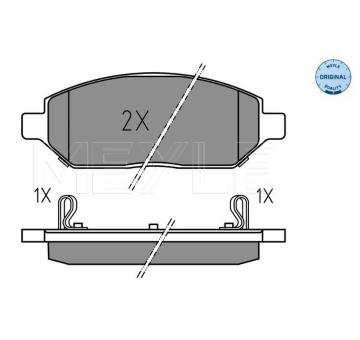 Sada brzdových destiček, kotoučová brzda Meyle 025 223 2618