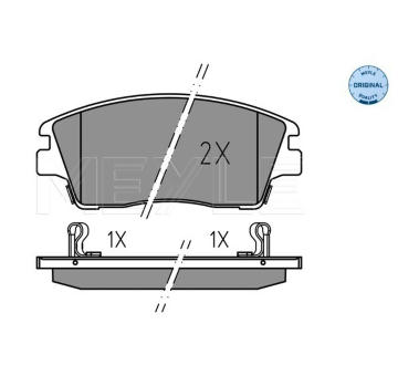 Sada brzdových destiček, kotoučová brzda MEYLE 025 223 2917