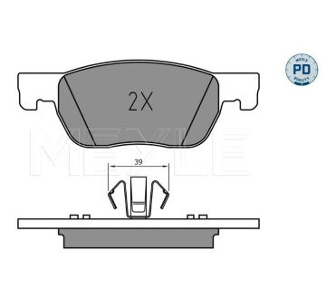 Sada brzdových destiček, kotoučová brzda MEYLE 025 223 4220/PD