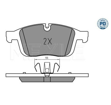 Sada brzdových destiček, kotoučová brzda MEYLE 025 223 8619/PD