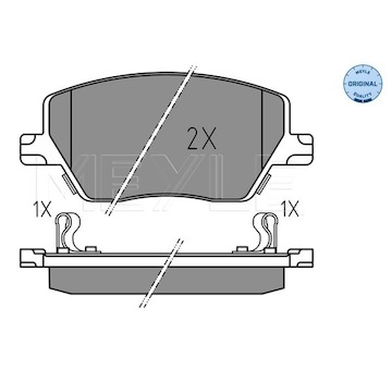 Sada brzdových destiček, kotoučová brzda MEYLE 025 223 9719