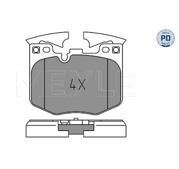 Sada brzdových destiček, kotoučová brzda MEYLE 025 224 2520/PD