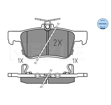 Sada brzdových destiček, kotoučová brzda Meyle 025 224 2915