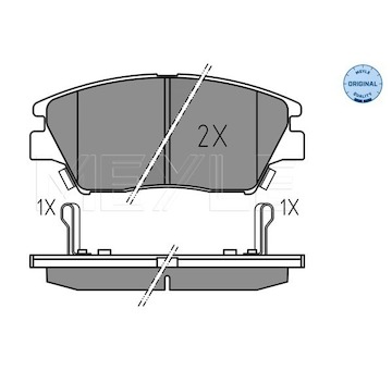 Sada brzdových destiček, kotoučová brzda MEYLE 025 225 9018