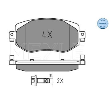 Sada brzdových destiček, kotoučová brzda MEYLE 025 226 1019