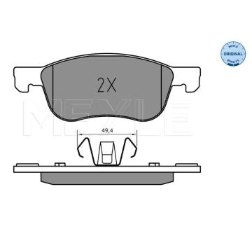 Sada brzdových destiček, kotoučová brzda Meyle 025 227 4816