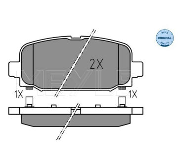 Sada brzdových destiček, kotoučová brzda Meyle 025 228 4418
