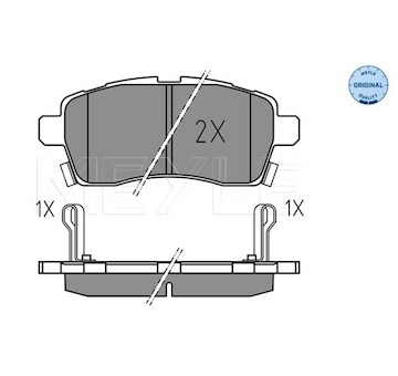 Sada brzdových destiček, kotoučová brzda MEYLE 025 228 5015