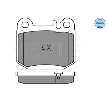 Sada brzdových destiček, kotoučová brzda MEYLE 025 231 5715