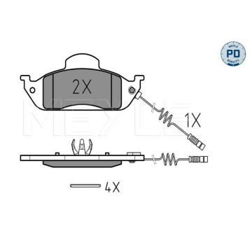 Sada brzdových destiček, kotoučová brzda MEYLE 025 231 9317/PD