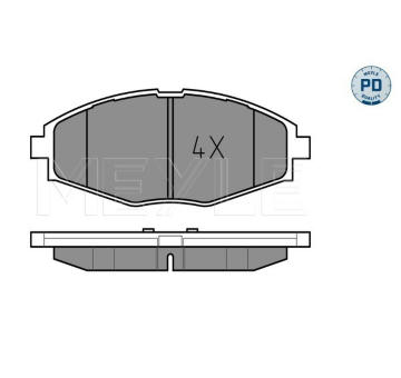 Sada brzdových destiček, kotoučová brzda MEYLE 025 232 4117/PD