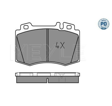 Sada brzdových destiček, kotoučová brzda MEYLE 025 232 7117/PD