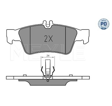 Sada brzdových destiček, kotoučová brzda MEYLE 025 233 3516/PD