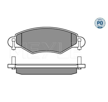Sada brzdových destiček, kotoučová brzda MEYLE 025 233 4017/PD