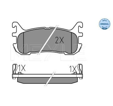 Sada brzdových destiček, kotoučová brzda MEYLE 025 233 8713/W
