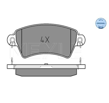 Sada brzdových destiček, kotoučová brzda MEYLE 025 233 9617
