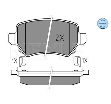 Sada brzdových destiček, kotoučová brzda MEYLE 025 234 1715/W