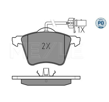 Sada brzdových destiček, kotoučová brzda MEYLE 025 234 1819/PD
