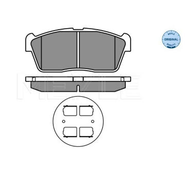 Sada brzdových destiček, kotoučová brzda MEYLE 025 235 0715