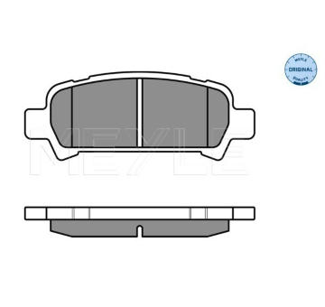 Sada brzdových destiček, kotoučová brzda MEYLE 025 235 7214/W