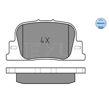 Sada brzdových destiček, kotoučová brzda MEYLE 025 235 9215