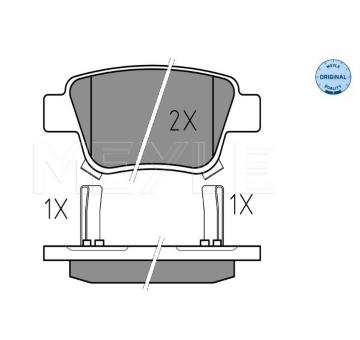 Sada brzdových destiček, kotoučová brzda MEYLE 025 236 2016/W