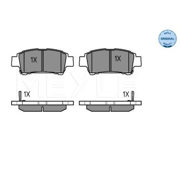 Sada brzdových destiček, kotoučová brzda MEYLE 025 236 4616/W