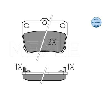 Sada brzdových destiček, kotoučová brzda Meyle 025 236 5614/W