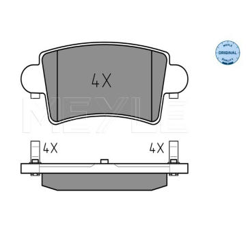Sada brzdových destiček, kotoučová brzda MEYLE 025 236 6916