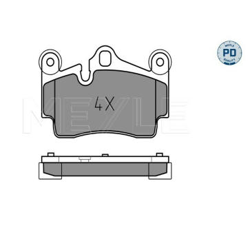 Sada brzdových destiček, kotoučová brzda MEYLE 025 236 9417/PD