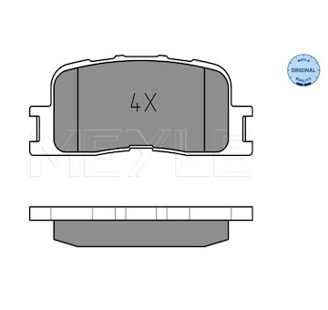 Sada brzdových destiček, kotoučová brzda Meyle 025 237 0215/W
