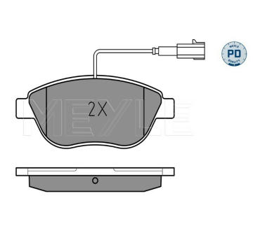 Sada brzdových destiček, kotoučová brzda MEYLE 025 237 0918/PD