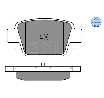 Sada brzdových destiček, kotoučová brzda MEYLE 025 237 1415